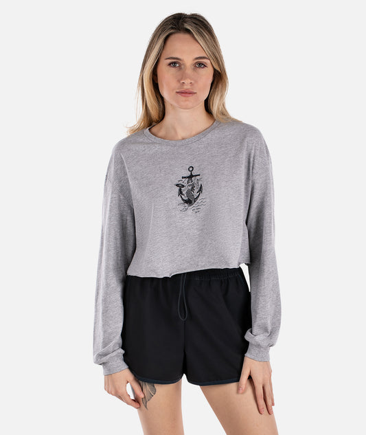 Low Tides Lo-Fi Long Sleeve Tee - Athletic Grey - Jetty