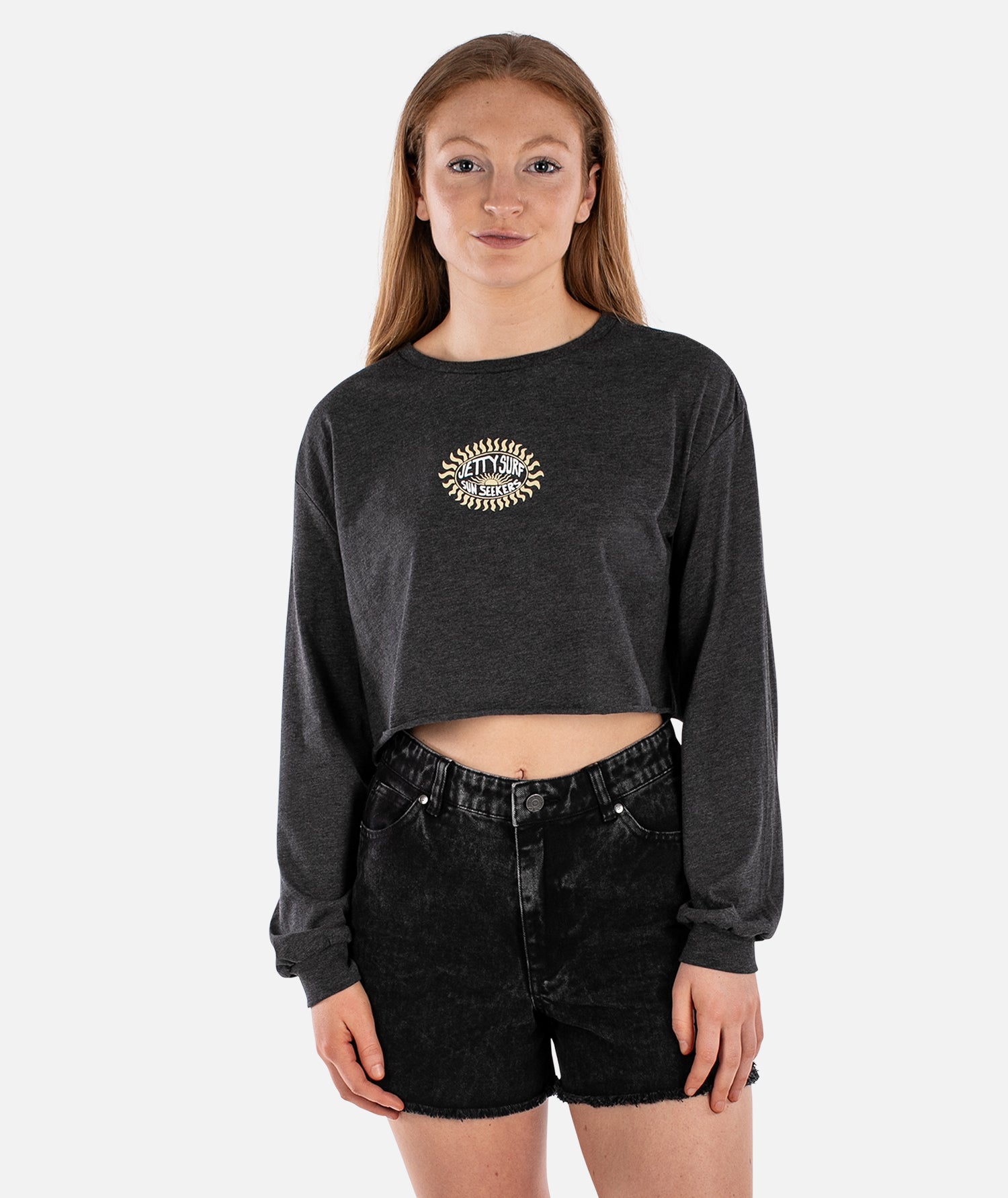 Sun Seeker Long Sleeve Tee - Dark Grey Heather - Jetty