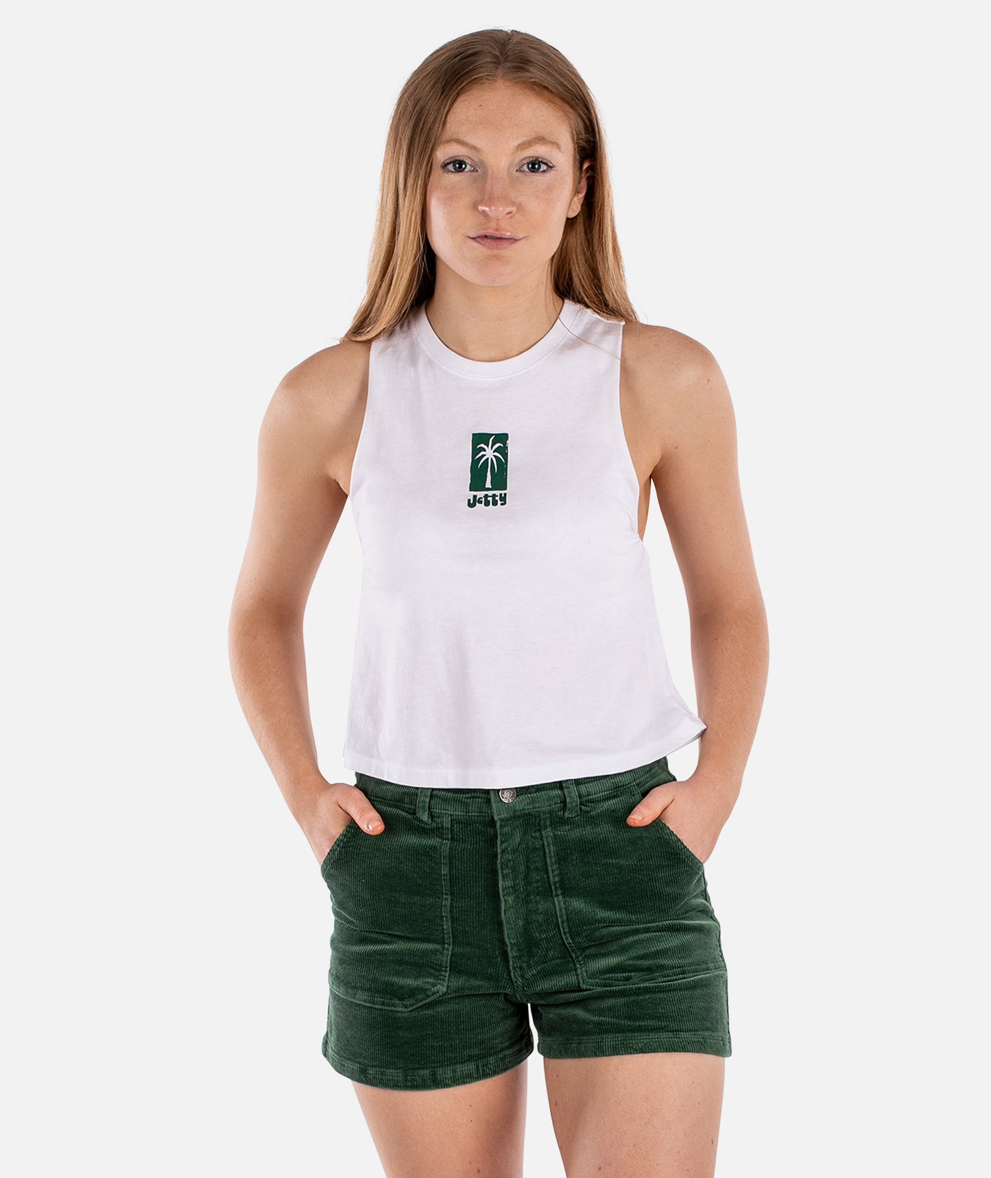 Canopy Crop Tank - White - Jetty
