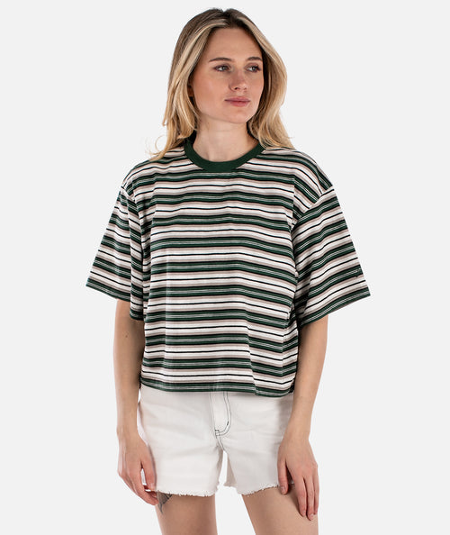Avalon Striped Tee - Green - Jetty