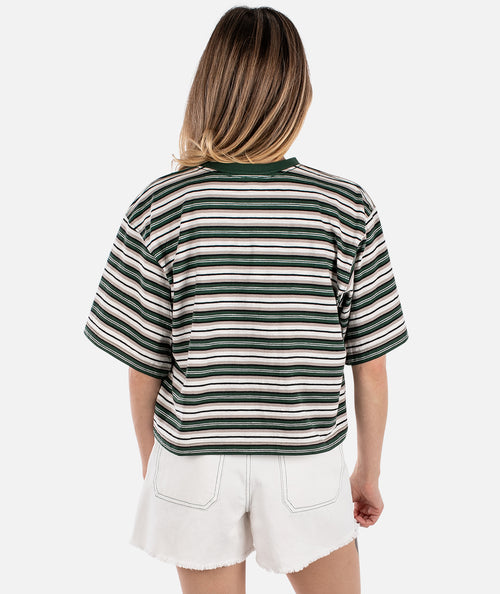 Avalon Striped Tee - Green - Jetty