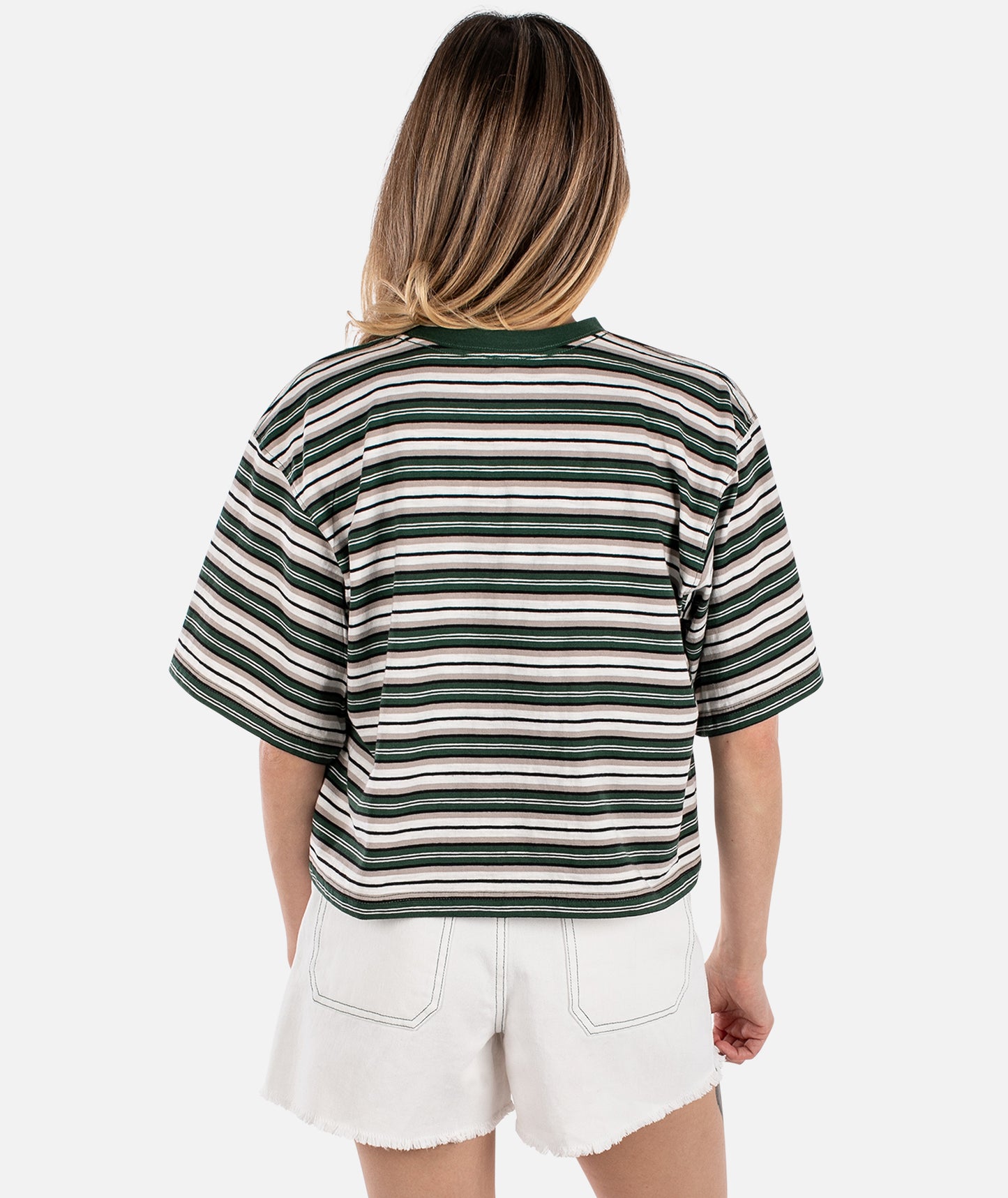 Avalon Striped Tee - Green