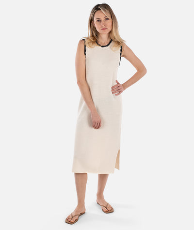 Bloom Knit Dress - Ivory - Jetty