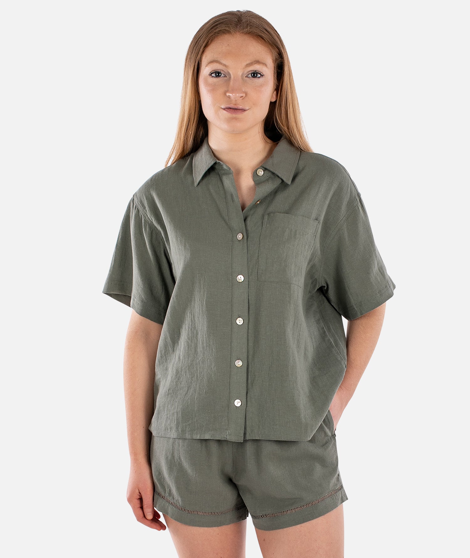 Cape Cod Linen Shirt - Agave - Jetty