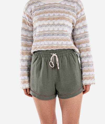 Dune Linen Short - Agave - Jetty