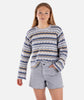 Lockwood Pointelle Sweater - Blue - Jetty