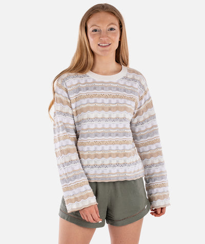 Lockwood Pointelle Sweater - Neutral - Jetty