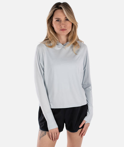 Sadie Performance UV Hoodie - Blue - Jetty