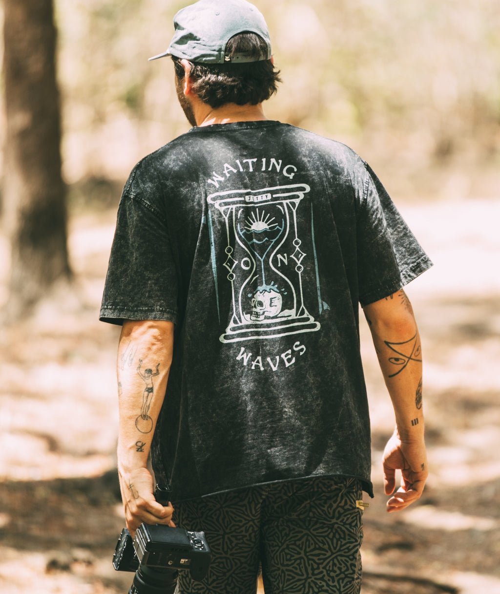 Waiting on Waves Tee - Black - Jetty