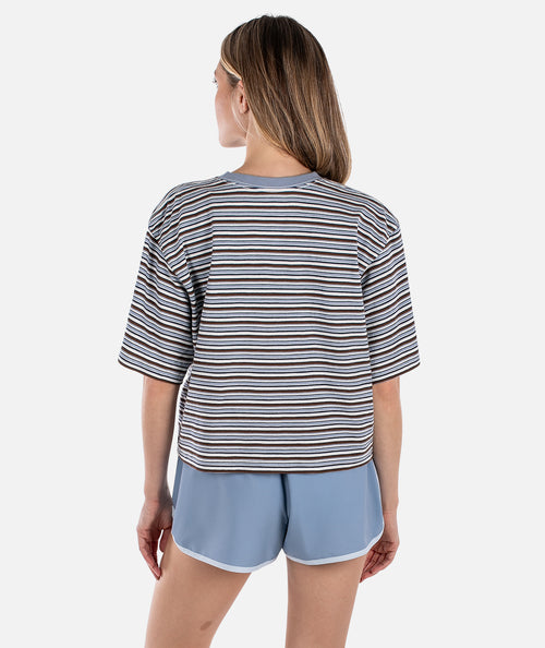 Avalon Striped Tee - Blue - Jetty