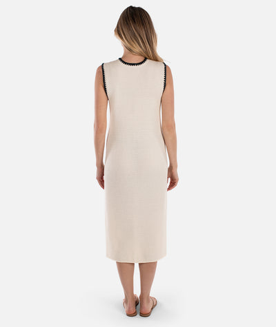 Bloom Knit Dress - Ivory - Jetty