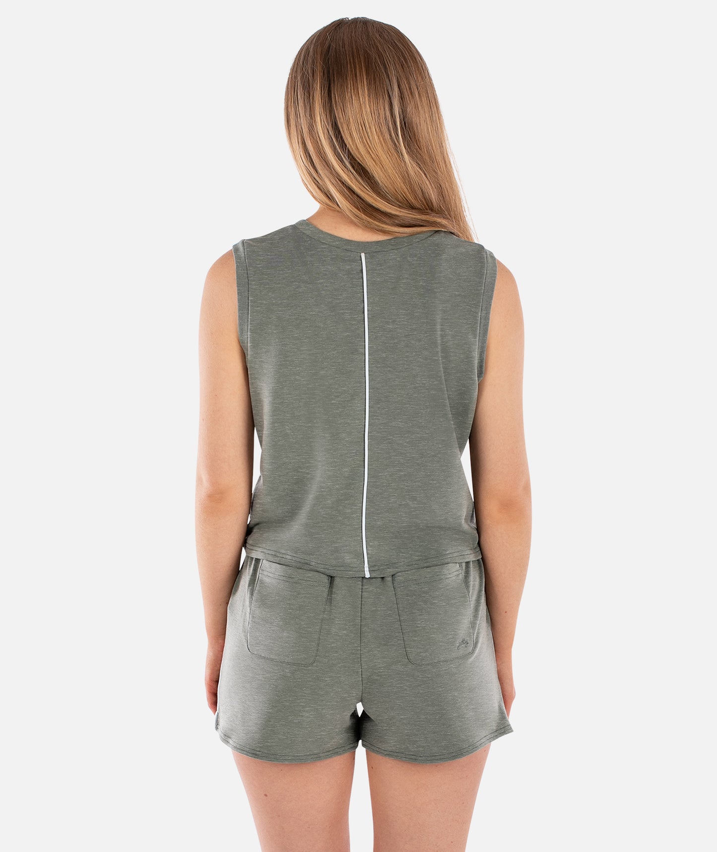 Bondi V-Neck Tank - Agave - Jetty