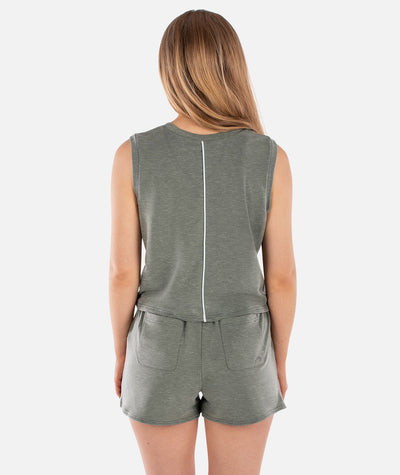 Bondi V-Neck Tank - Agave - Jetty
