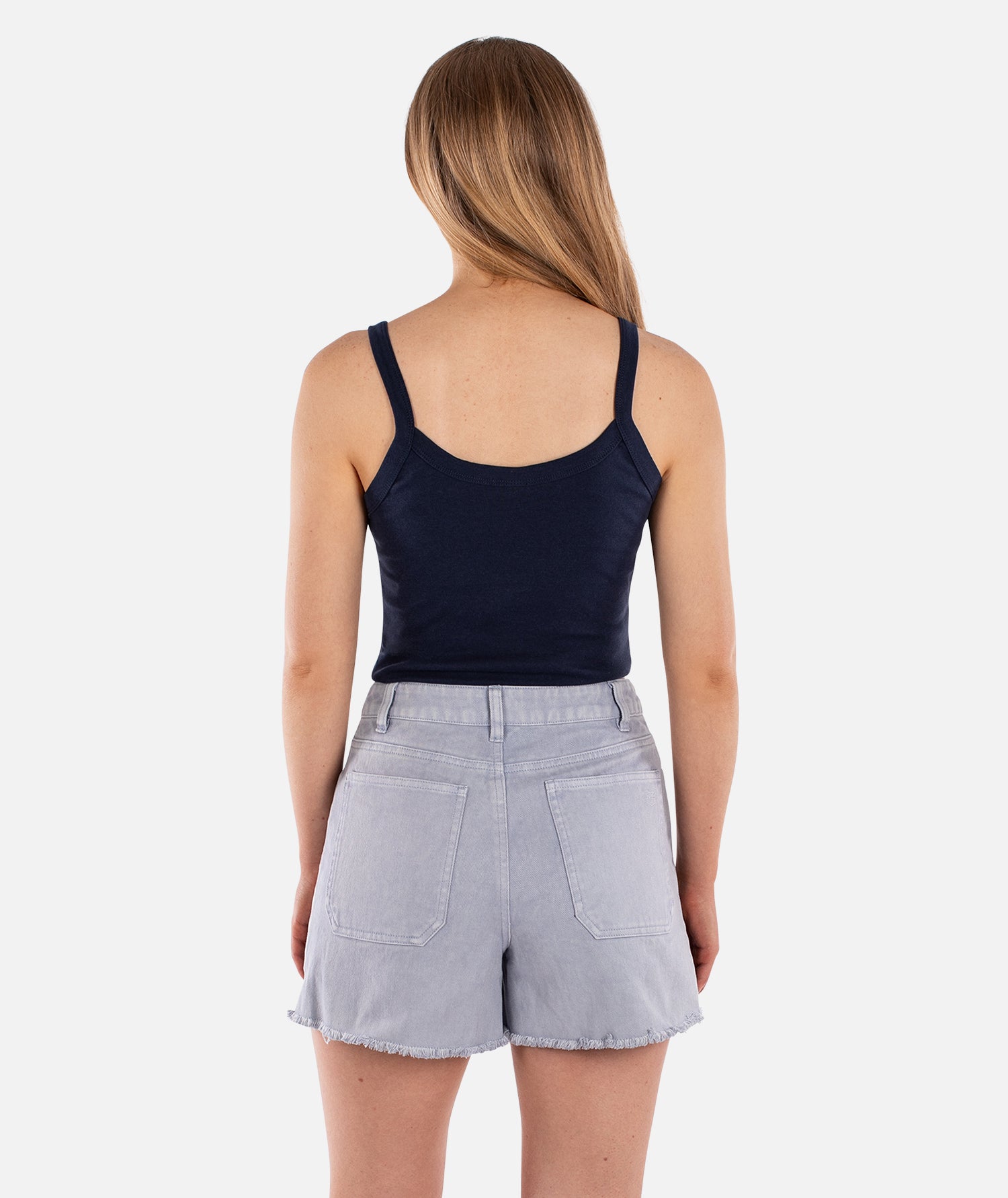 Coquille Crop Tank - Navy - Jetty