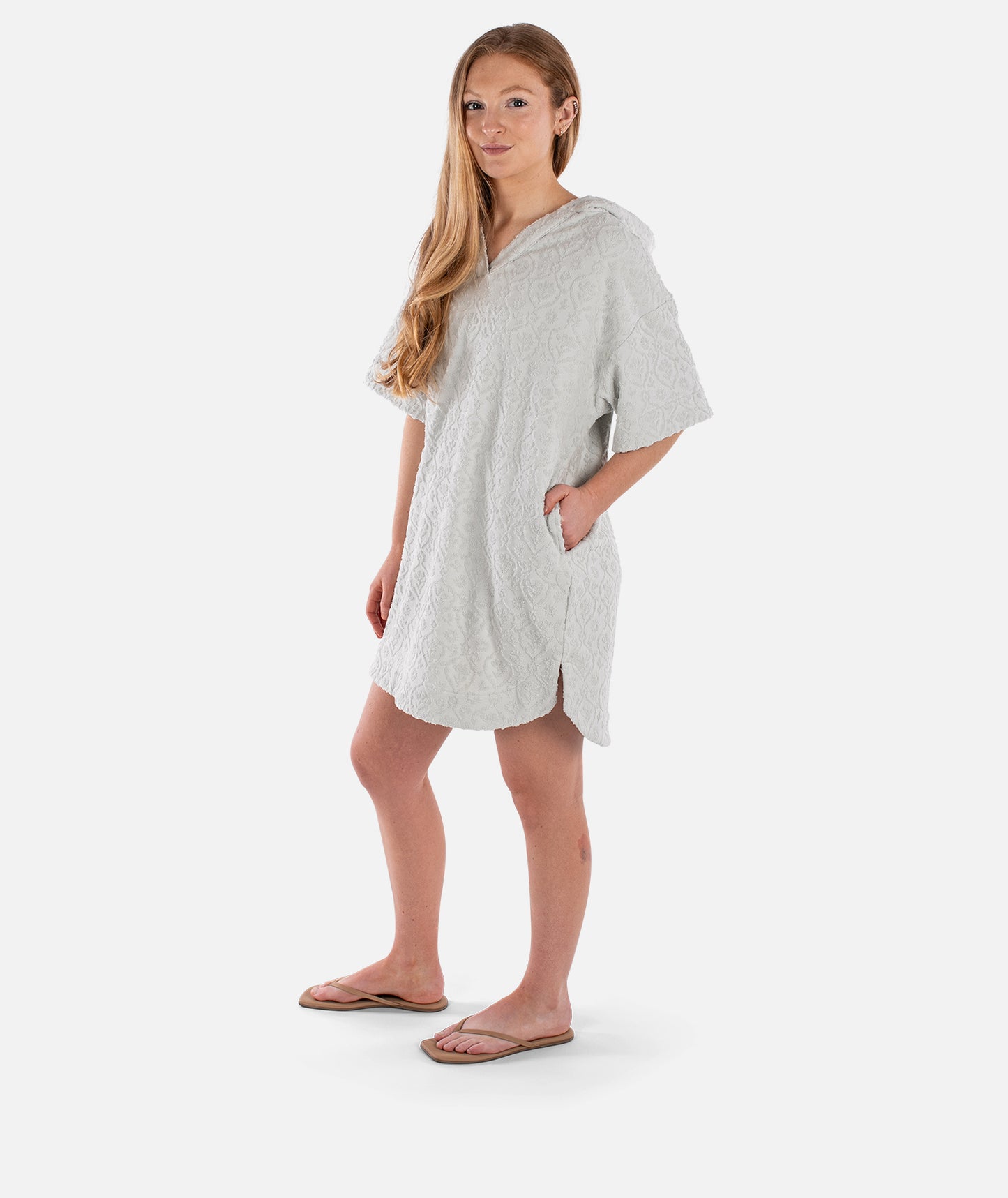 Cornwall Jacquard Terry Dress - Fog - Jetty