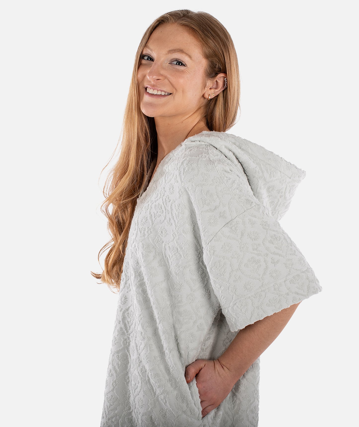 Cornwall Jacquard Terry Dress - Fog - Jetty