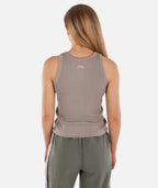 Iris Micro Rib Tank - Warm Grey - Jetty