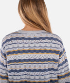 Lockwood Pointelle Sweater - Blue - Jetty