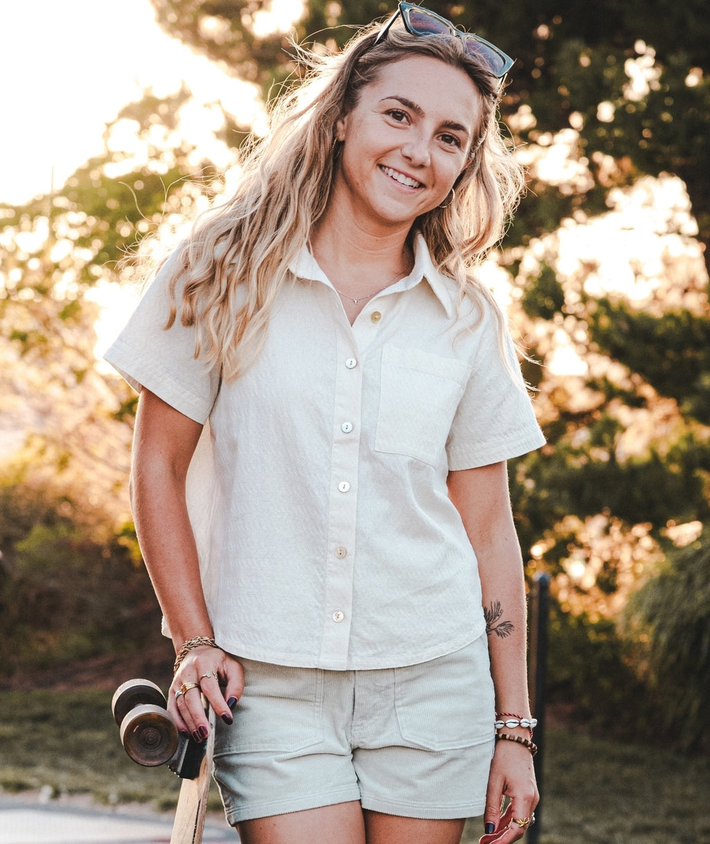 Cape Cod Jacquard Shirt - Cream - Jetty
