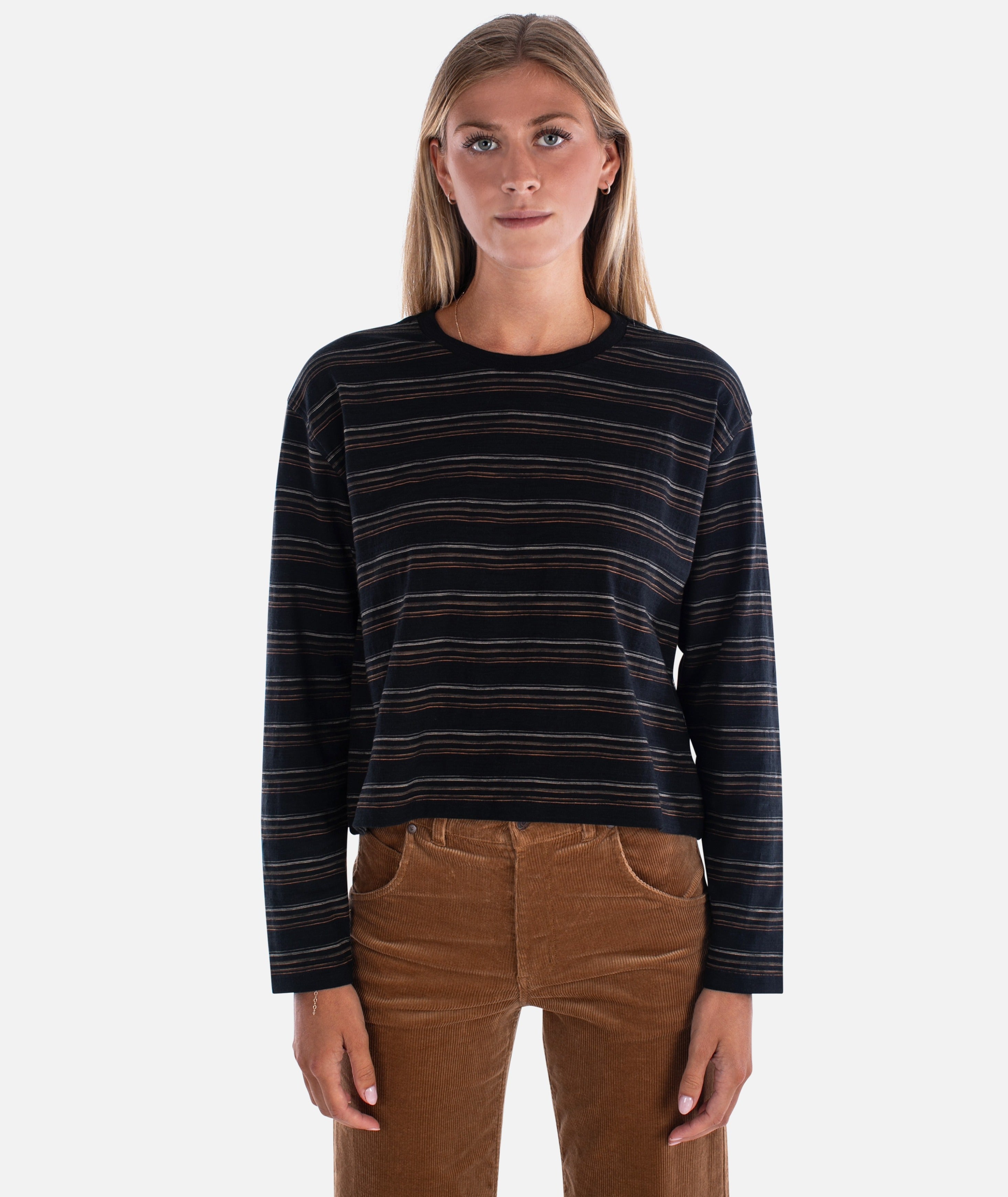 Barque Stripe Tee - Black - Jetty