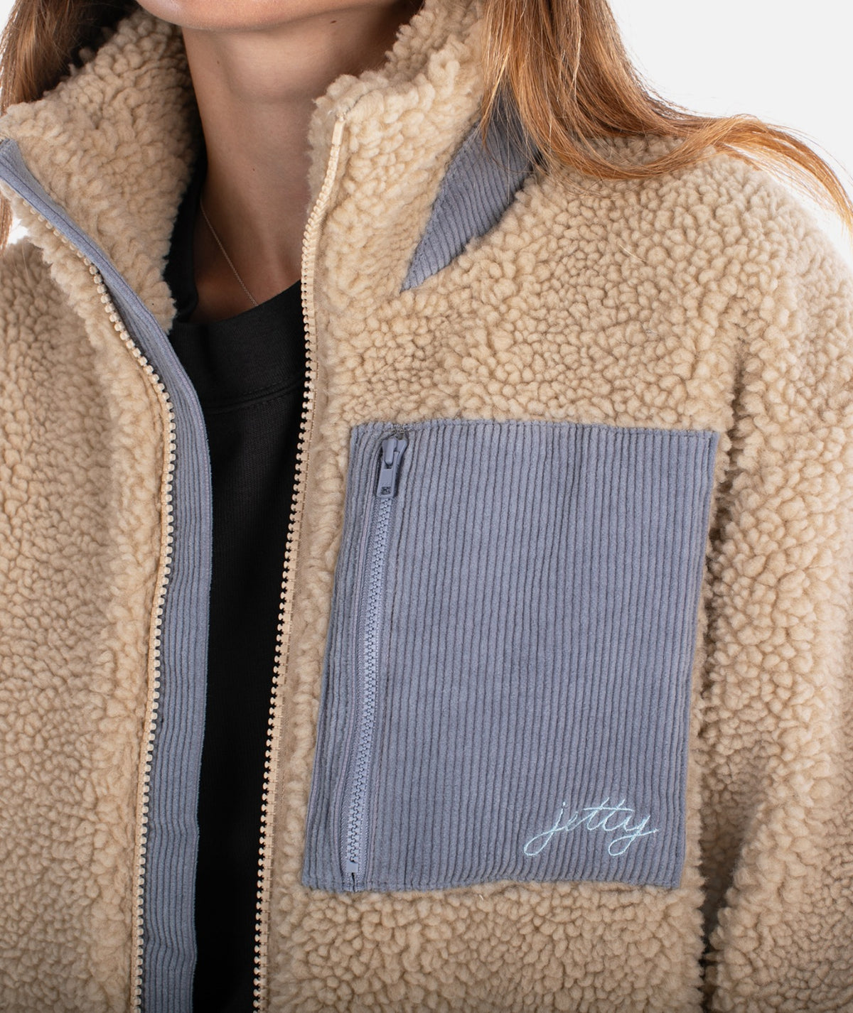 Cedar High Pile Fleece Jacket - Ivory - Jetty