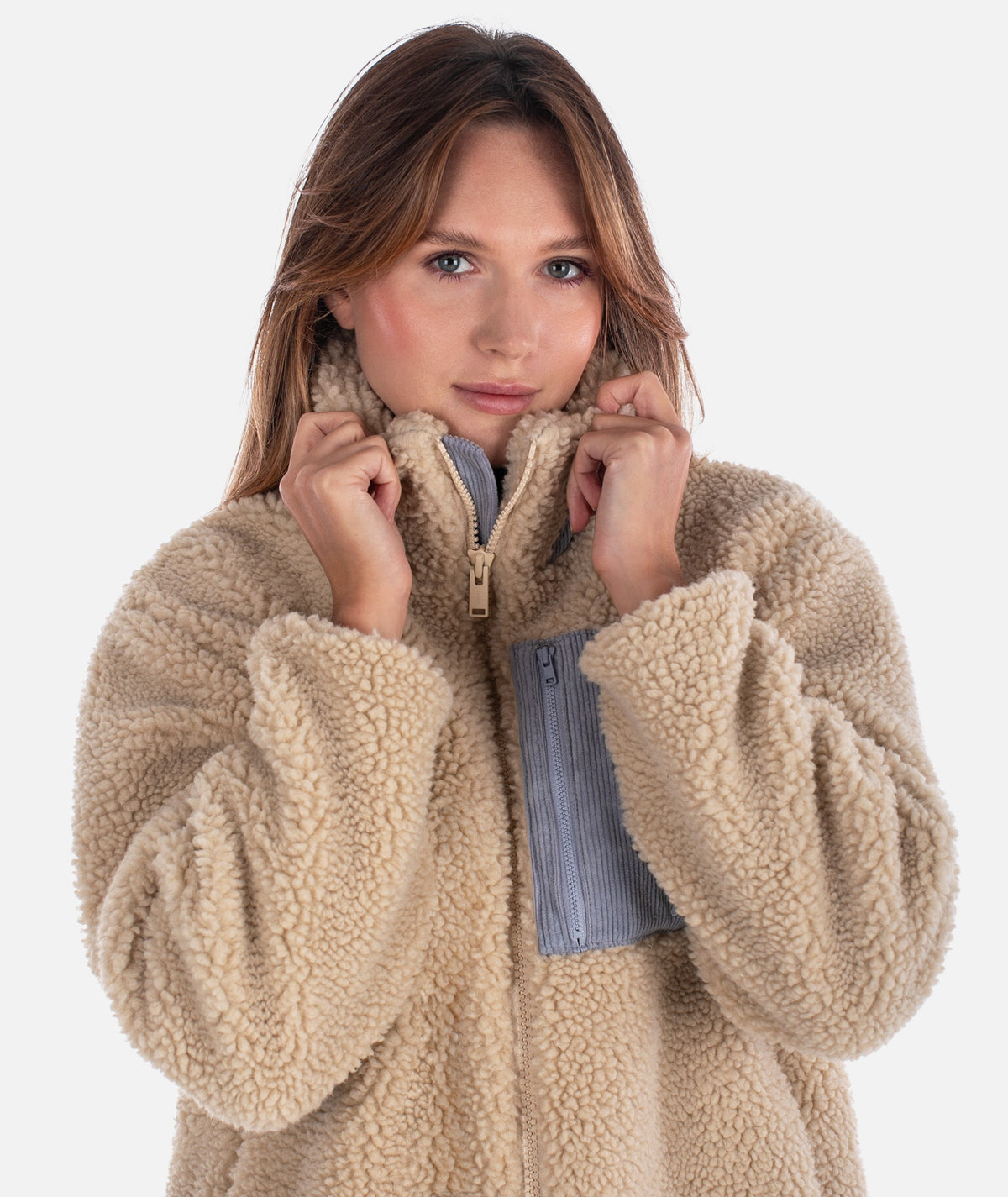 Cedar High Pile Fleece Jacket - Ivory - Jetty