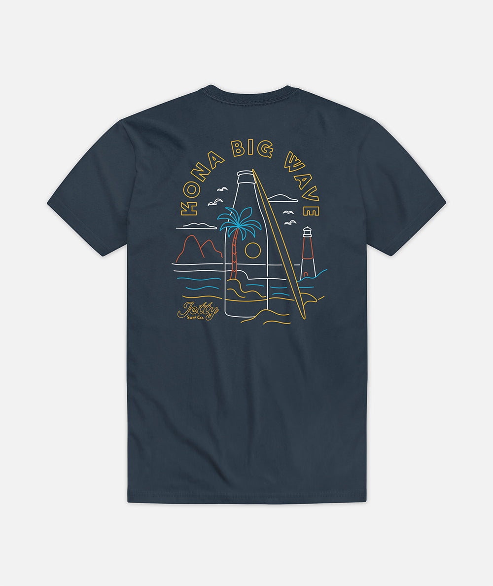 Jetty x Kona Neon Tee - Navy