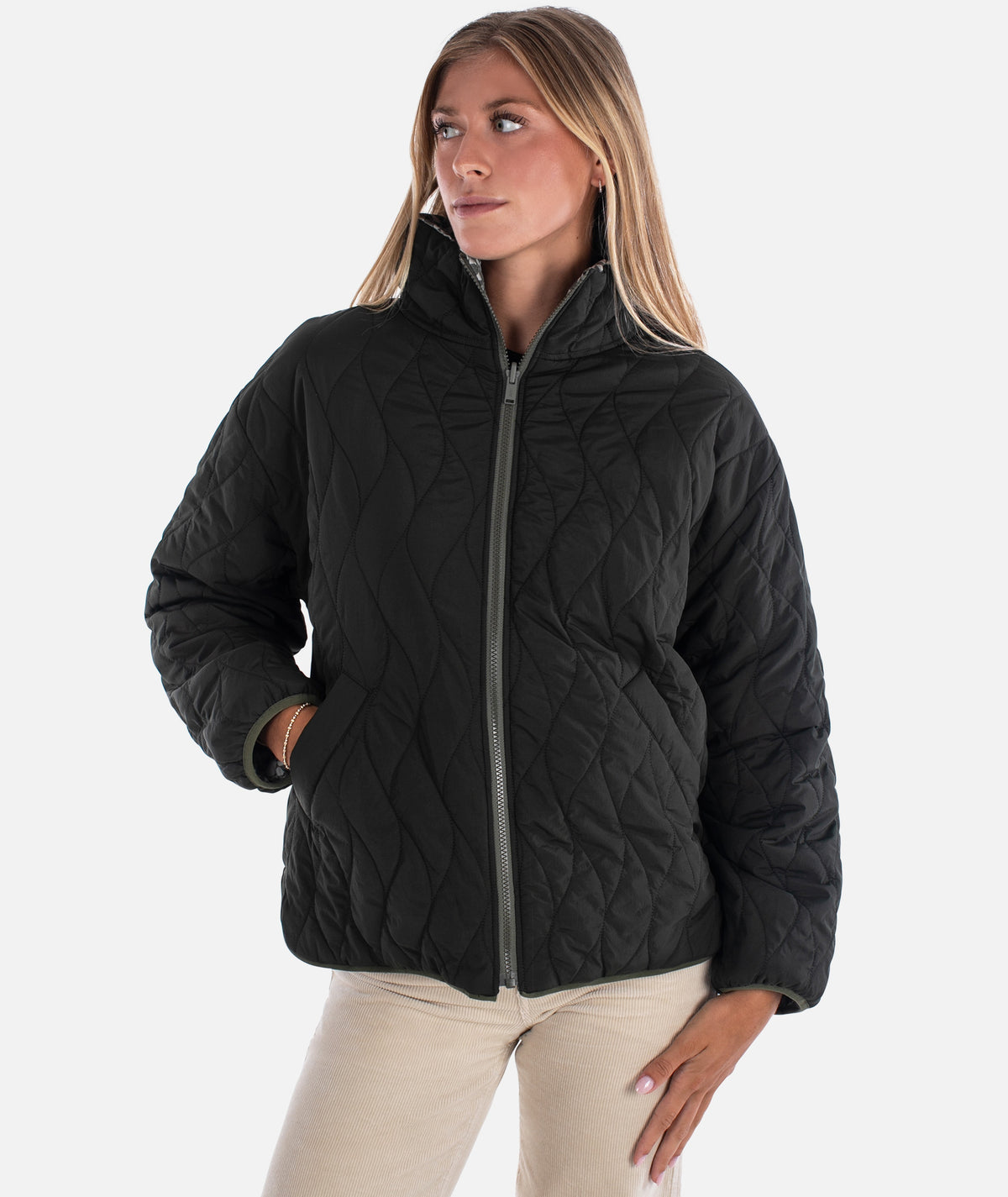 Rainier Reversible Puffer - Olive - Jetty
