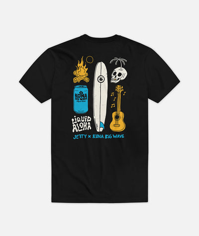 Jetty x Kona Liquid Aloha Tee - Black