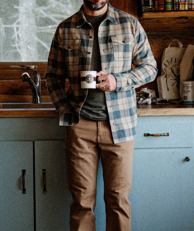 Breaker-Flanell – Hellbraun