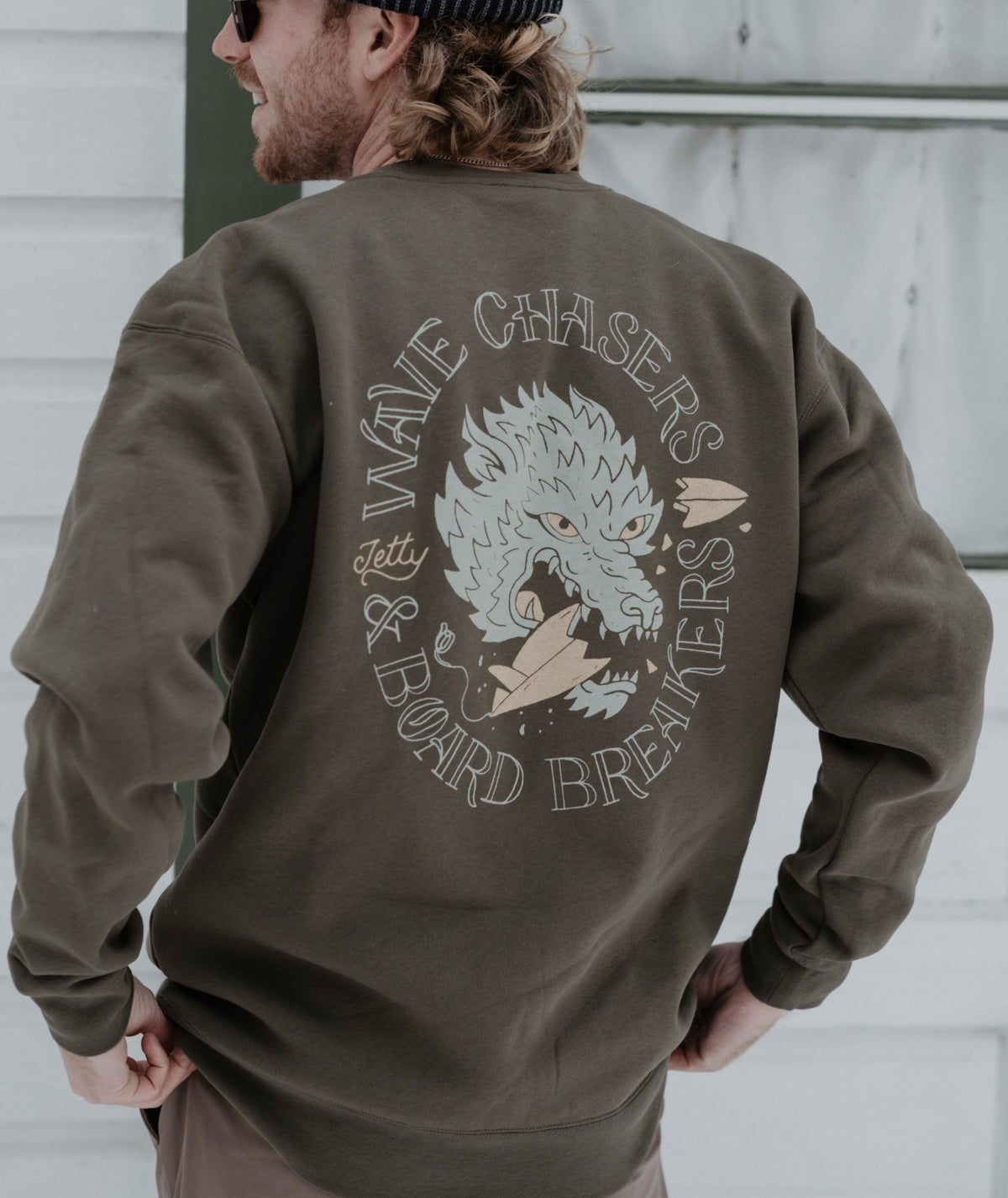 Breakers Crewneck - Army - Jetty