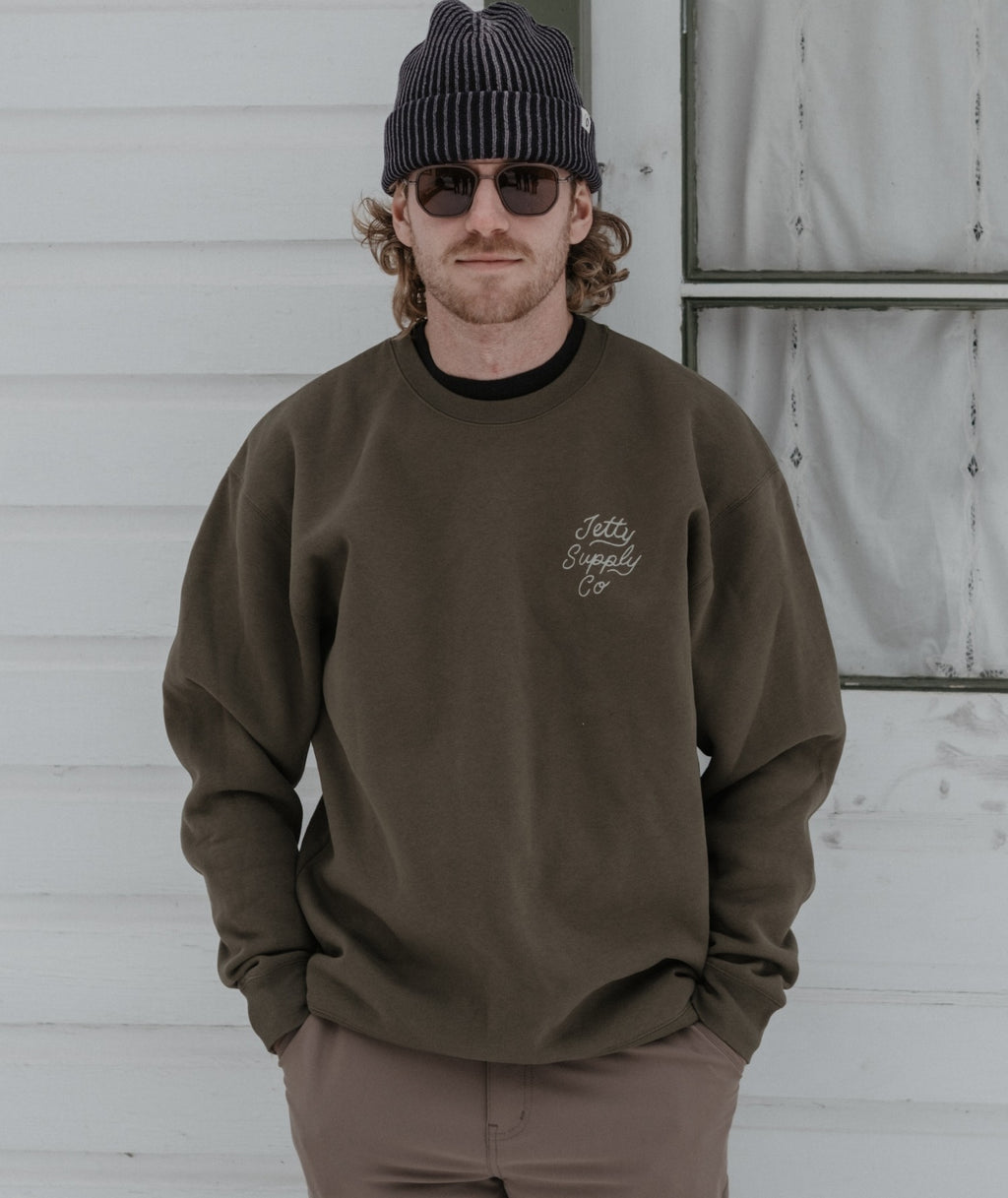 Breakers Crewneck - Army - Jetty