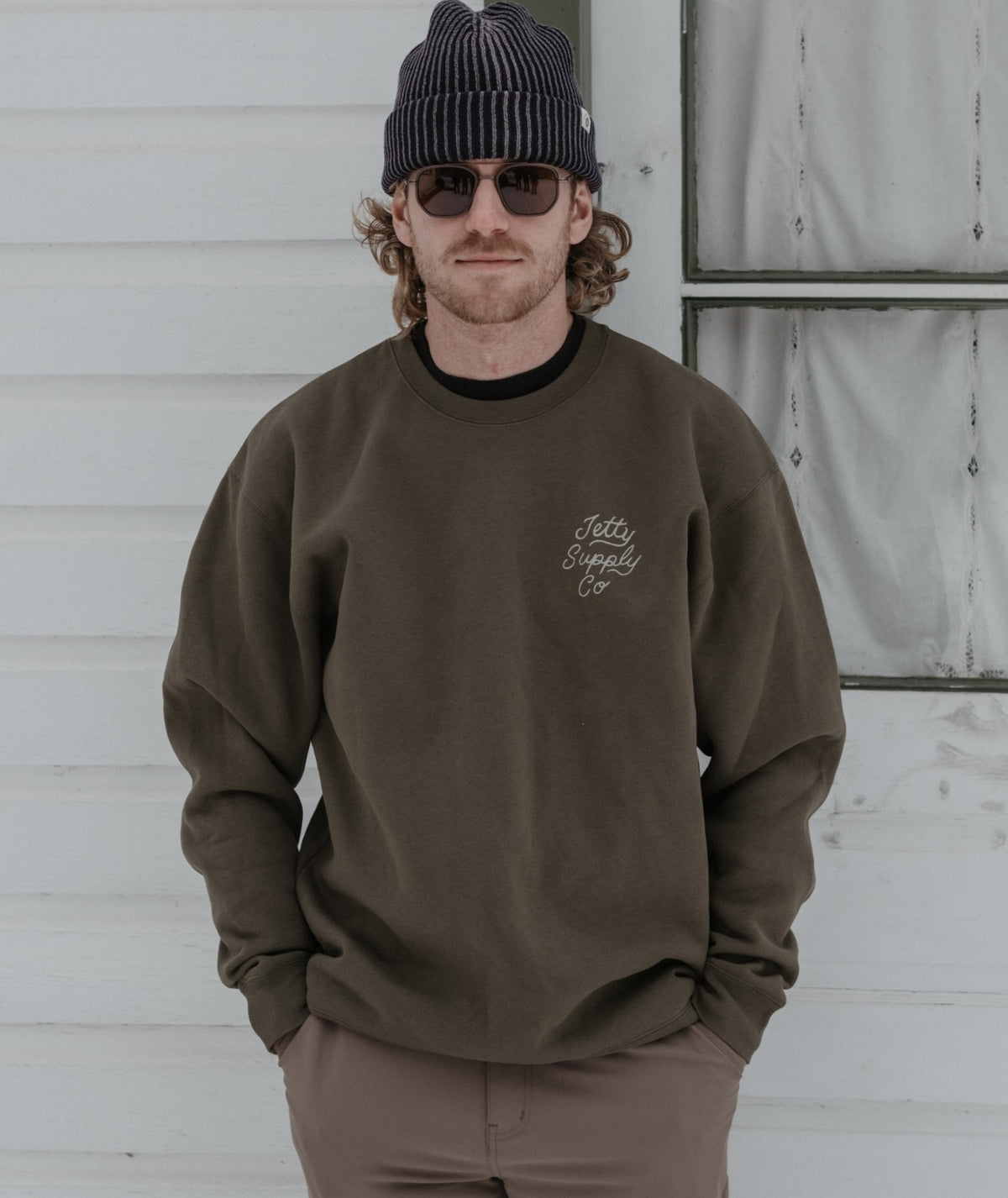 Breakers Crewneck - Army - Jetty