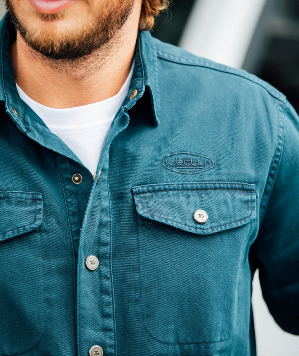 McCaffrey Long Sleeve Work Shirt - Navy - Jetty