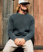 Undertow Washed Crewneck Sweater - Black - Jetty