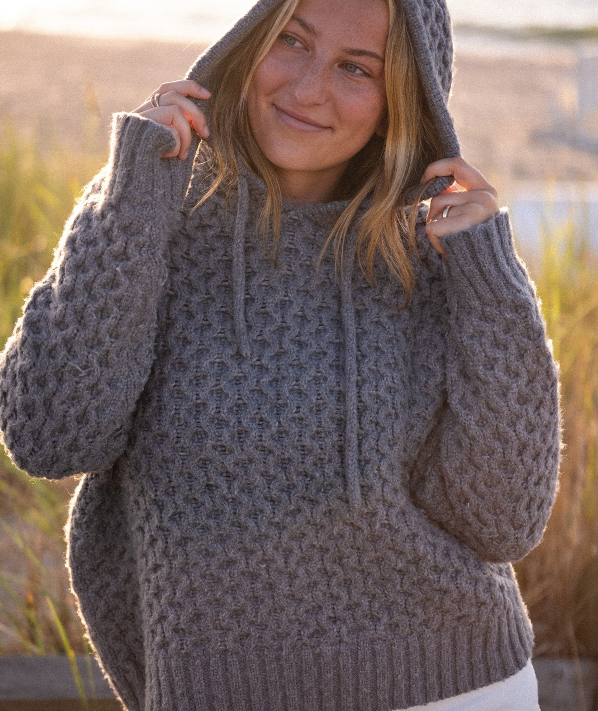 Beacon Honeycomb Hoodie - Heather Grey - Jetty