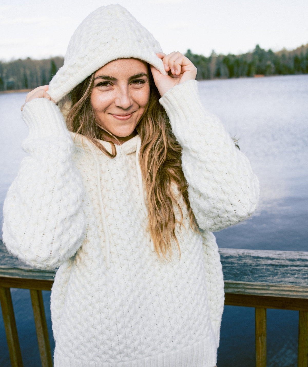 Beacon Honeycomb Hoodie - Ivory - Jetty