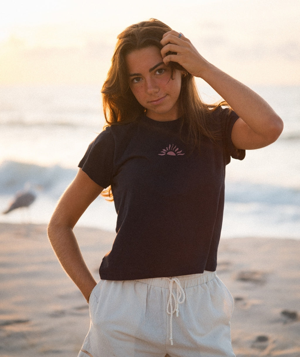 Chasing Sunsets Tee - Navy - Jetty