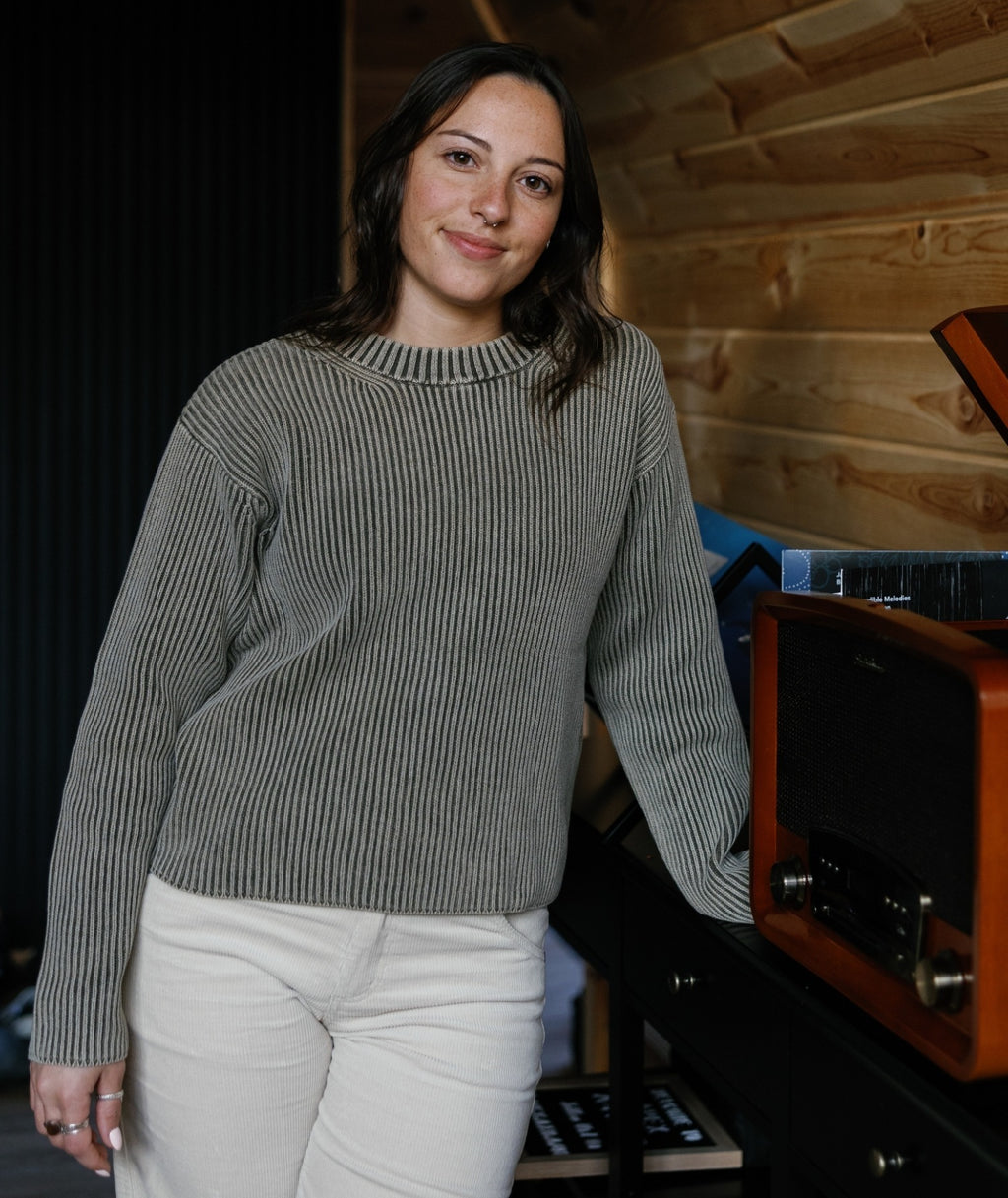 Sundrenched Crewneck Sweater - Olive - Jetty