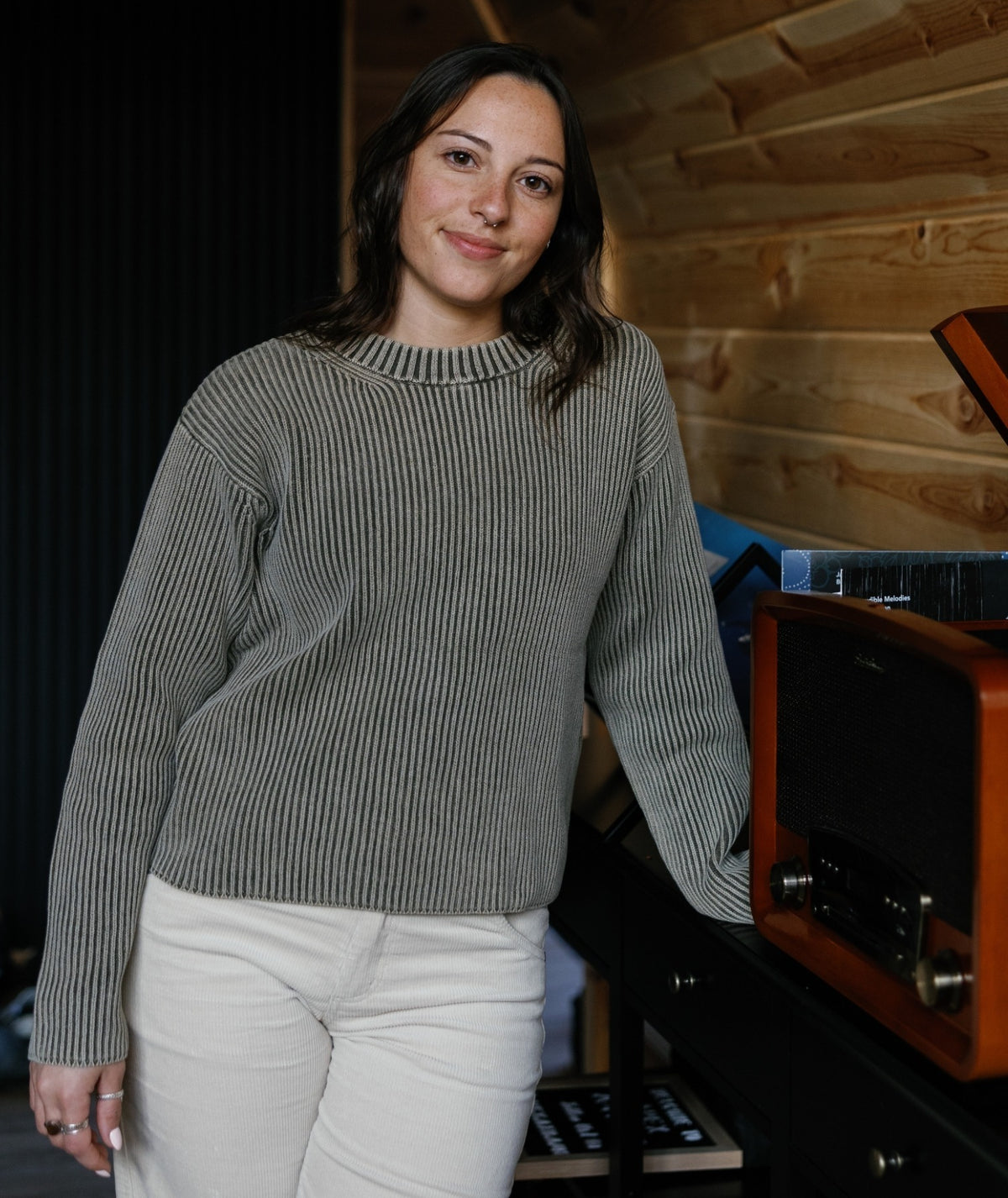Sundrenched Crewneck Sweater - Olive - Jetty