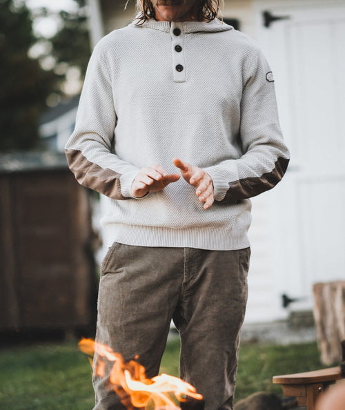 Barnacle Knit Hoodie - Grey - Jetty