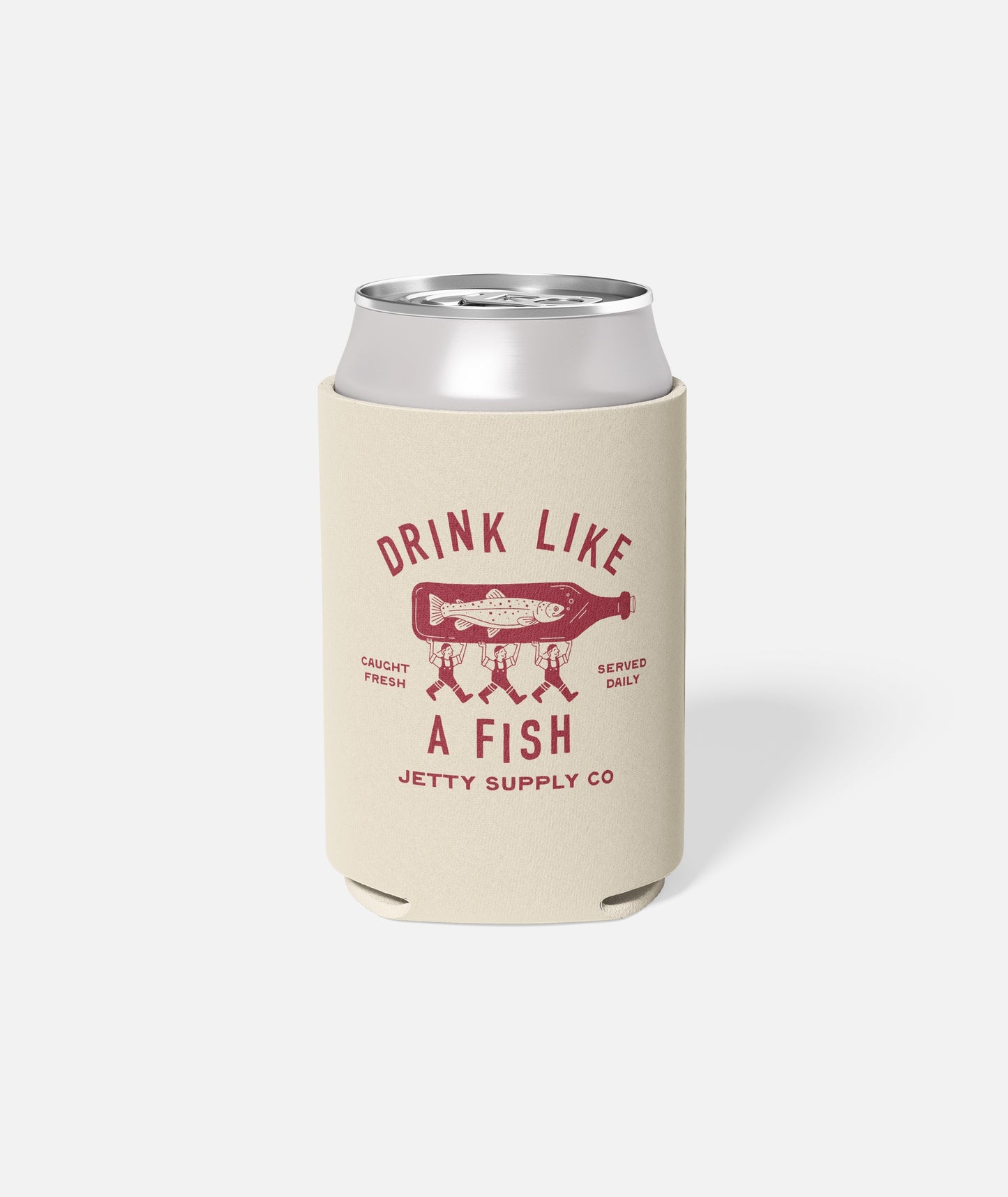 Drink Like a Fish Can Coolie - Sand