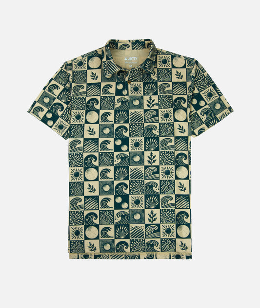 Bunker Polo Shirt - Ocean Blue