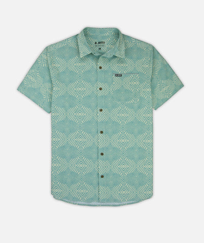 Garwood Woven SS - Teal Blue