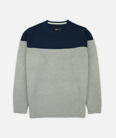 Knox Rib Sweater - Light Grey