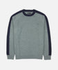 Nova Striped Sleeve Sweater - Heather Grey