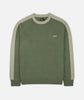 Nova Striped Sleeve Sweater - Olive