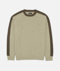 Nova Striped Sleeve Sweater - Tan