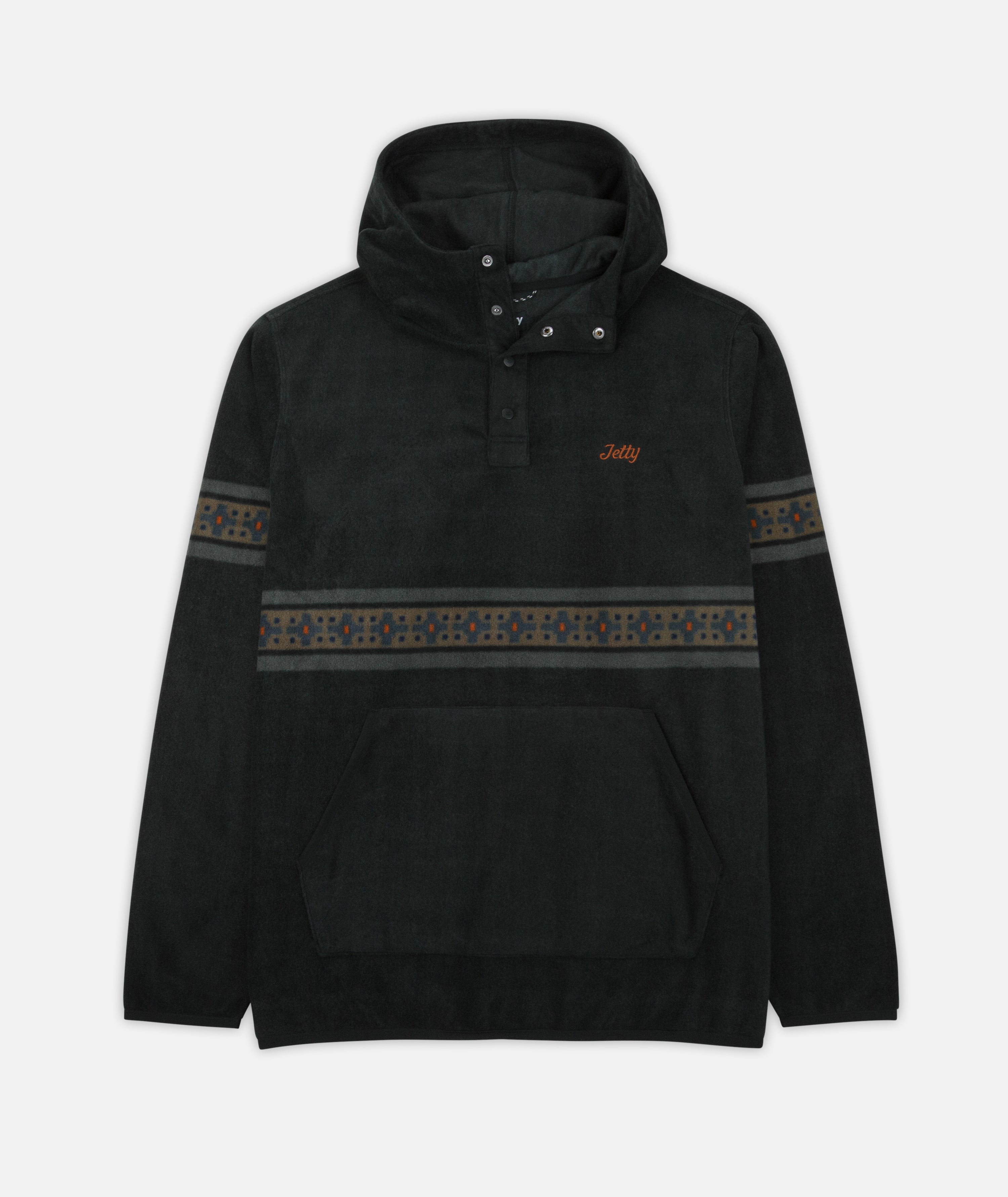 Quintin Fleece Hoodie - Deep Black