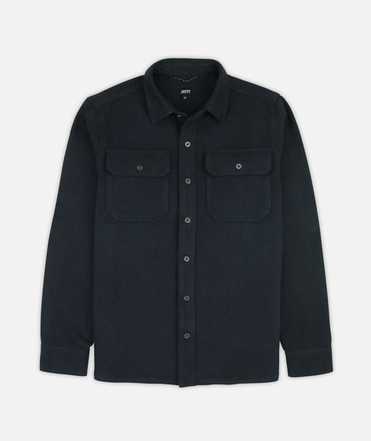 Ridge Tweed Shirt - Charcoal